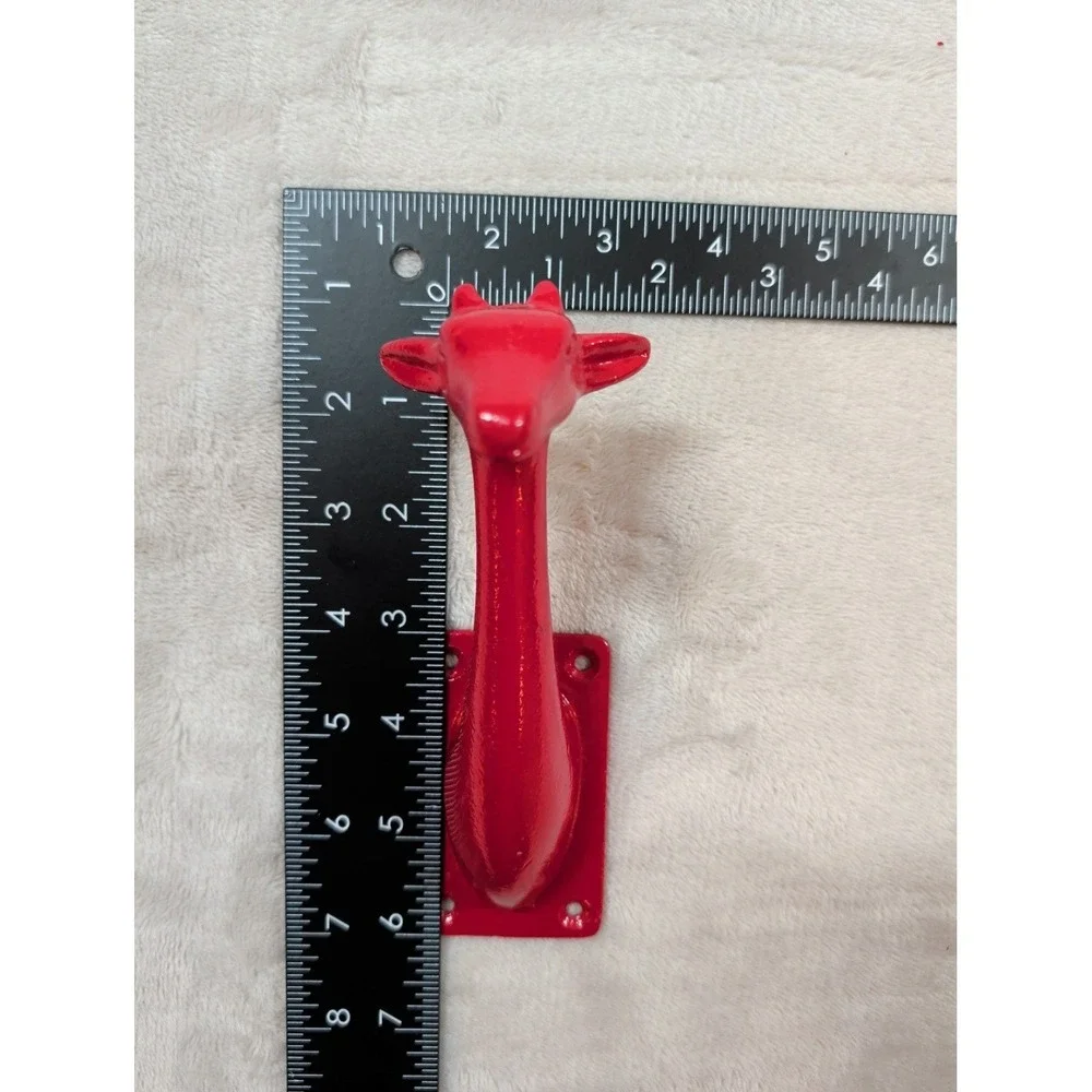 World Market Giraffe Wall Hooks Set of 3 Cast Iron Primary‎ Colors R/ Y/ B
